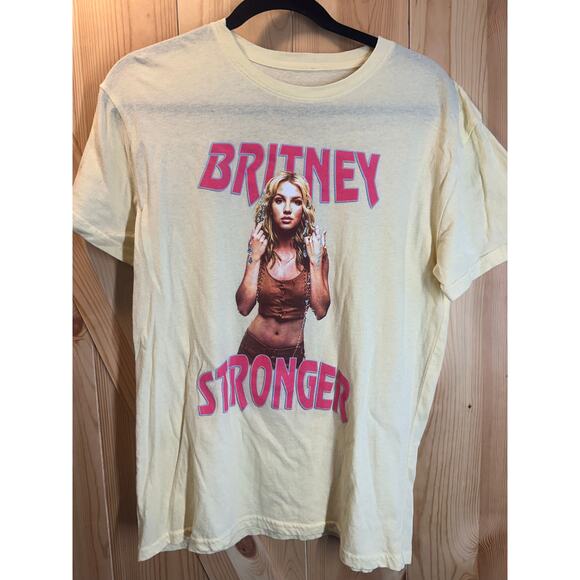 Britney Tops - Britney Spears Stronger Graphic T-Shirt - Size M